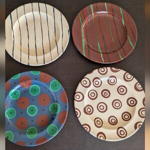 Set of Four A&C Squire Ceramic Plates Noyers France
